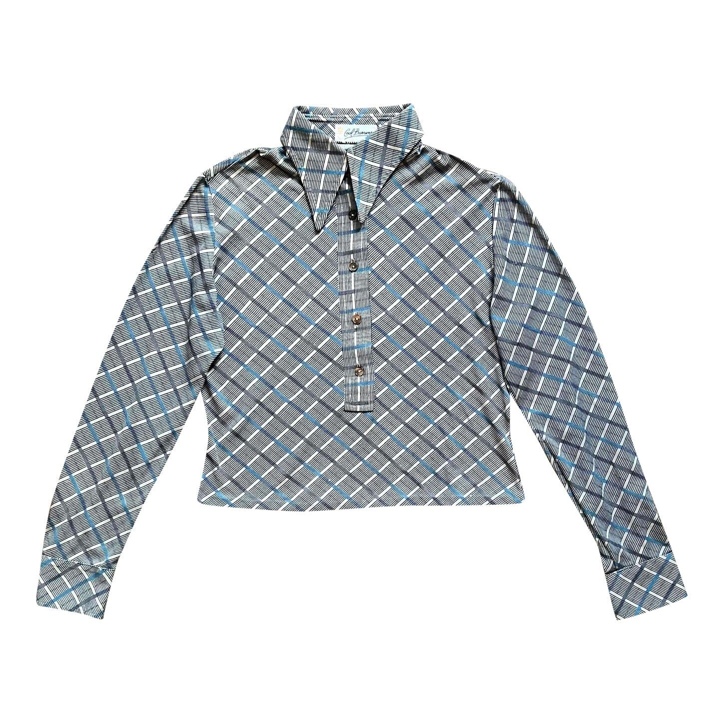70's checkered polo shirt