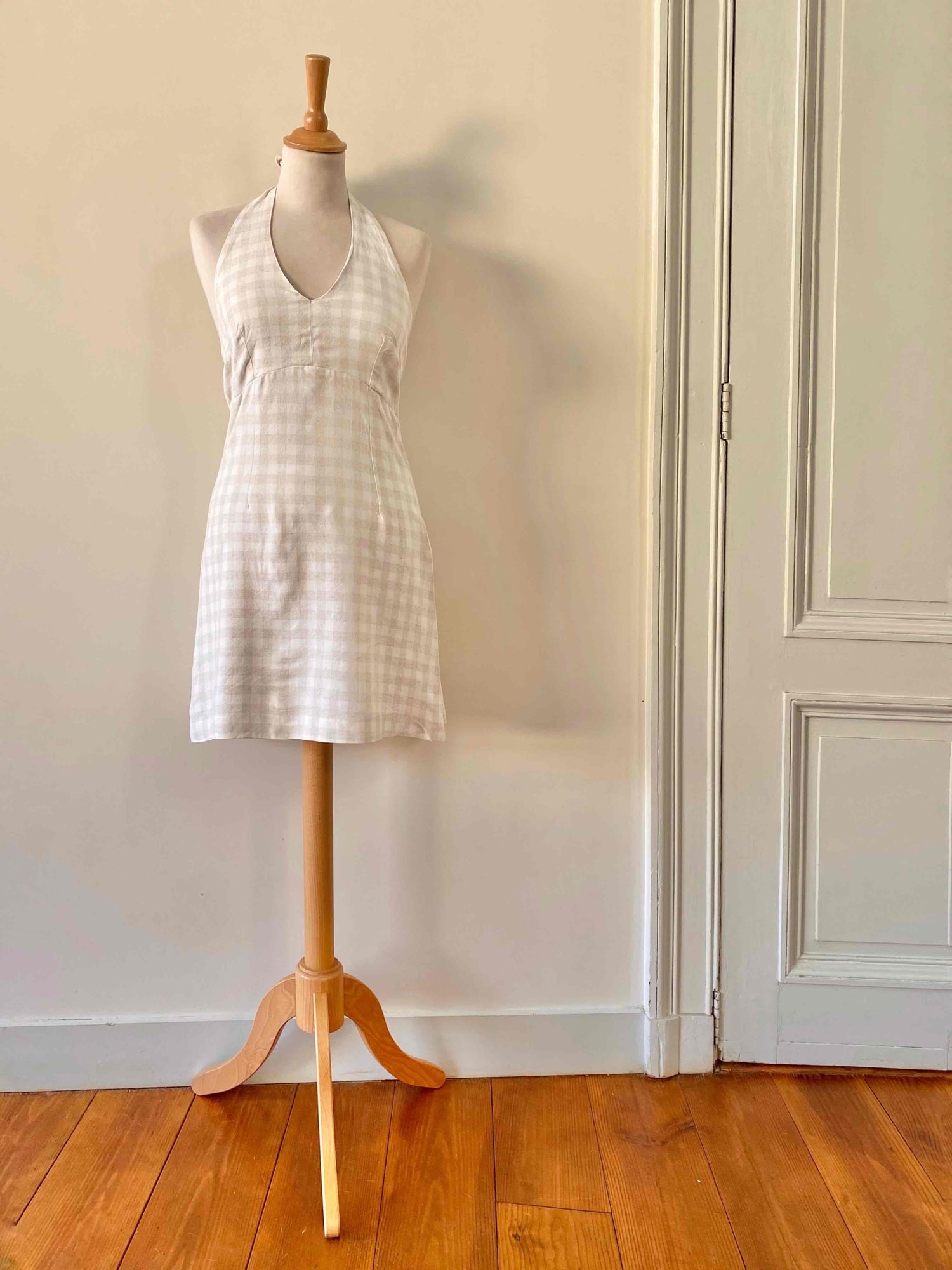 Vichy backless dress