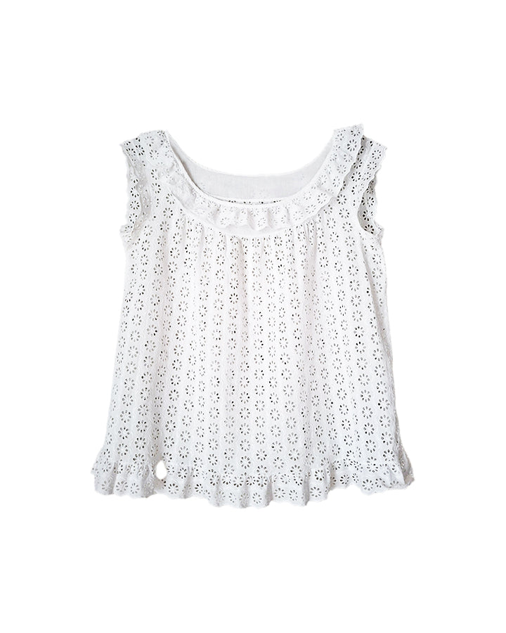 Blouse en broderie anglaise