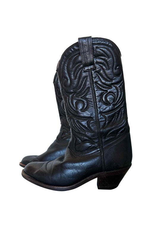 Leather cowboy boots