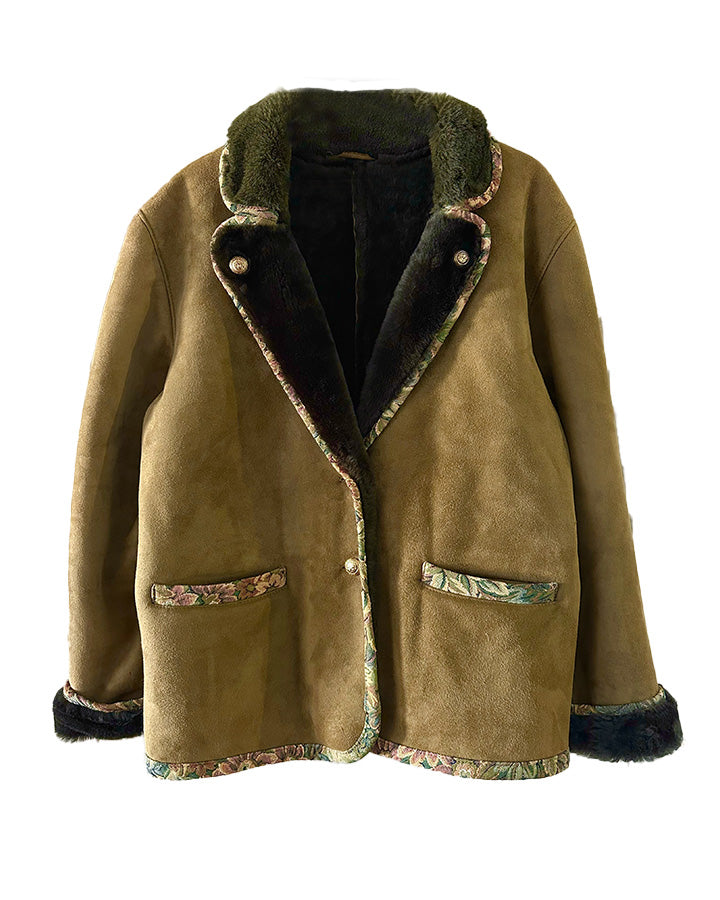 Manteau en peau lainée