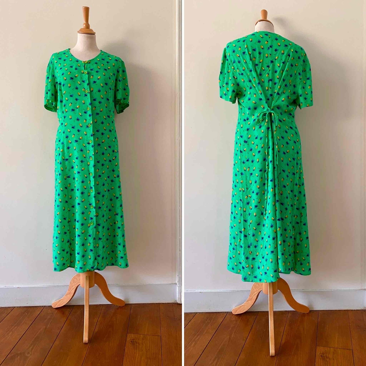 Pineapple and palm tree dress