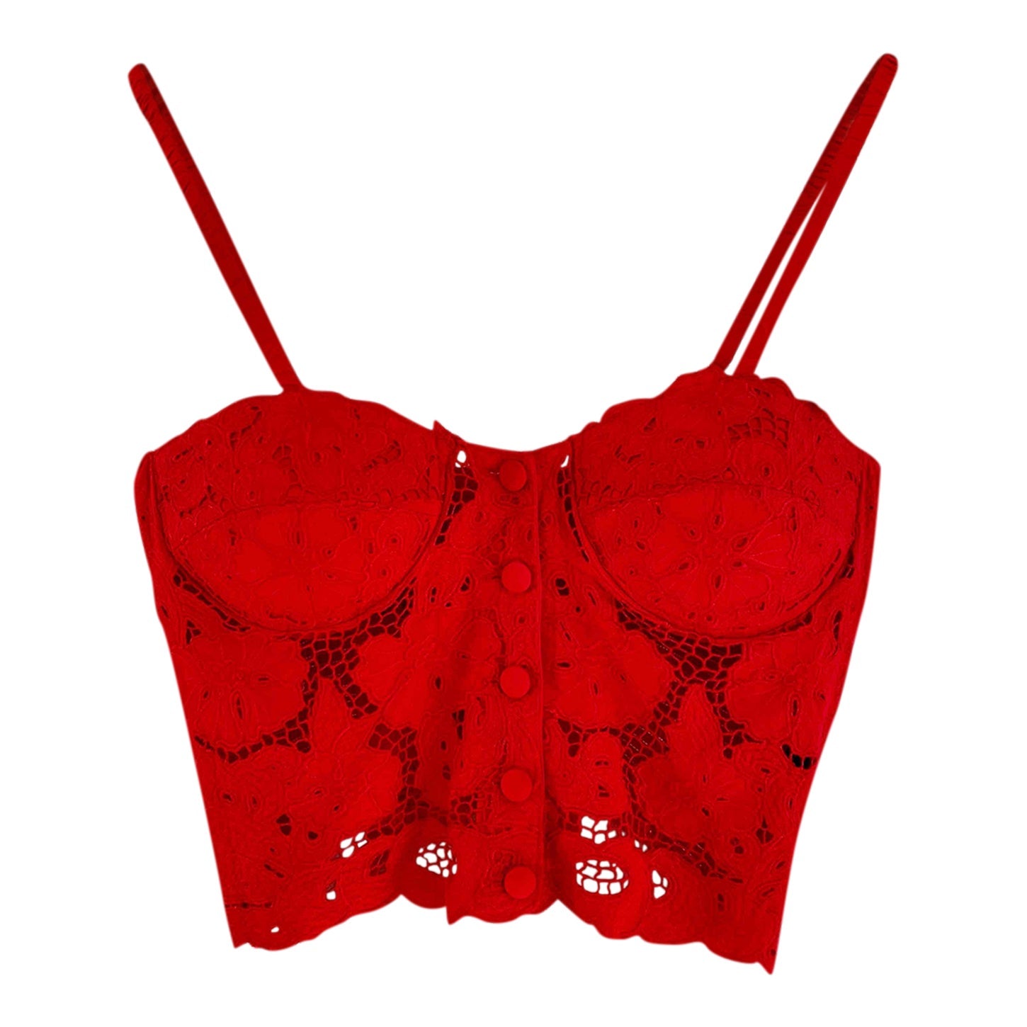 Bustier in English embroidery