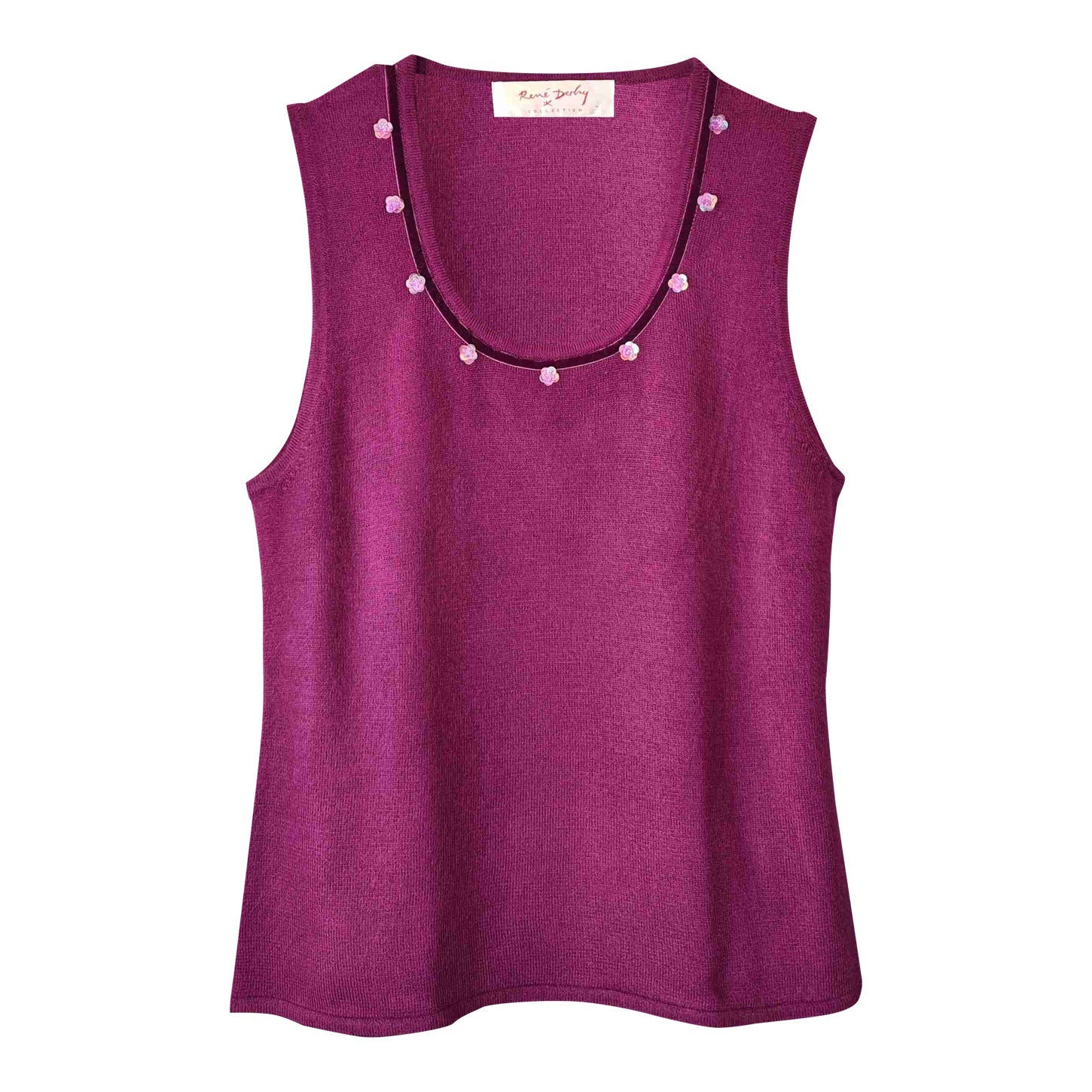 Pull sans manches en maille