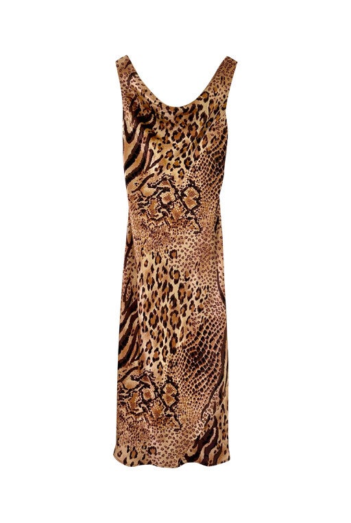 Leopard print silk dress