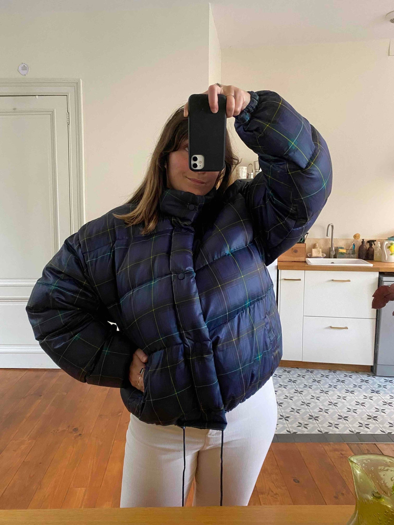 Doudoune écossaise 90's