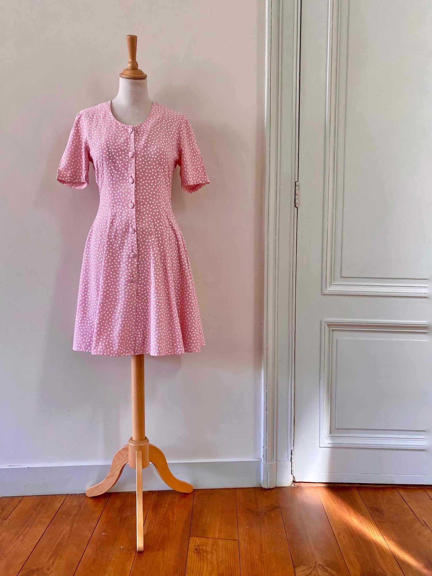 Polka dot mini dress