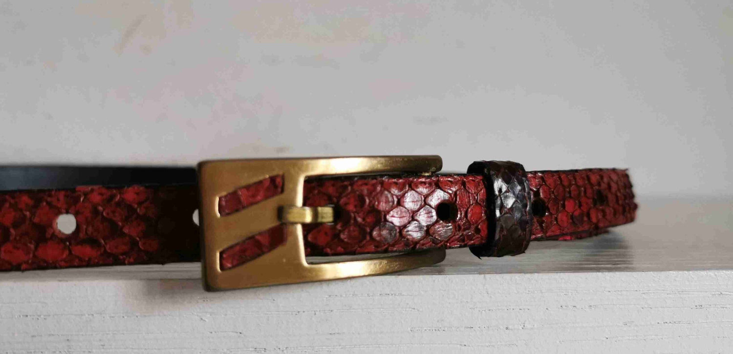 Ceinture en cuir exotique