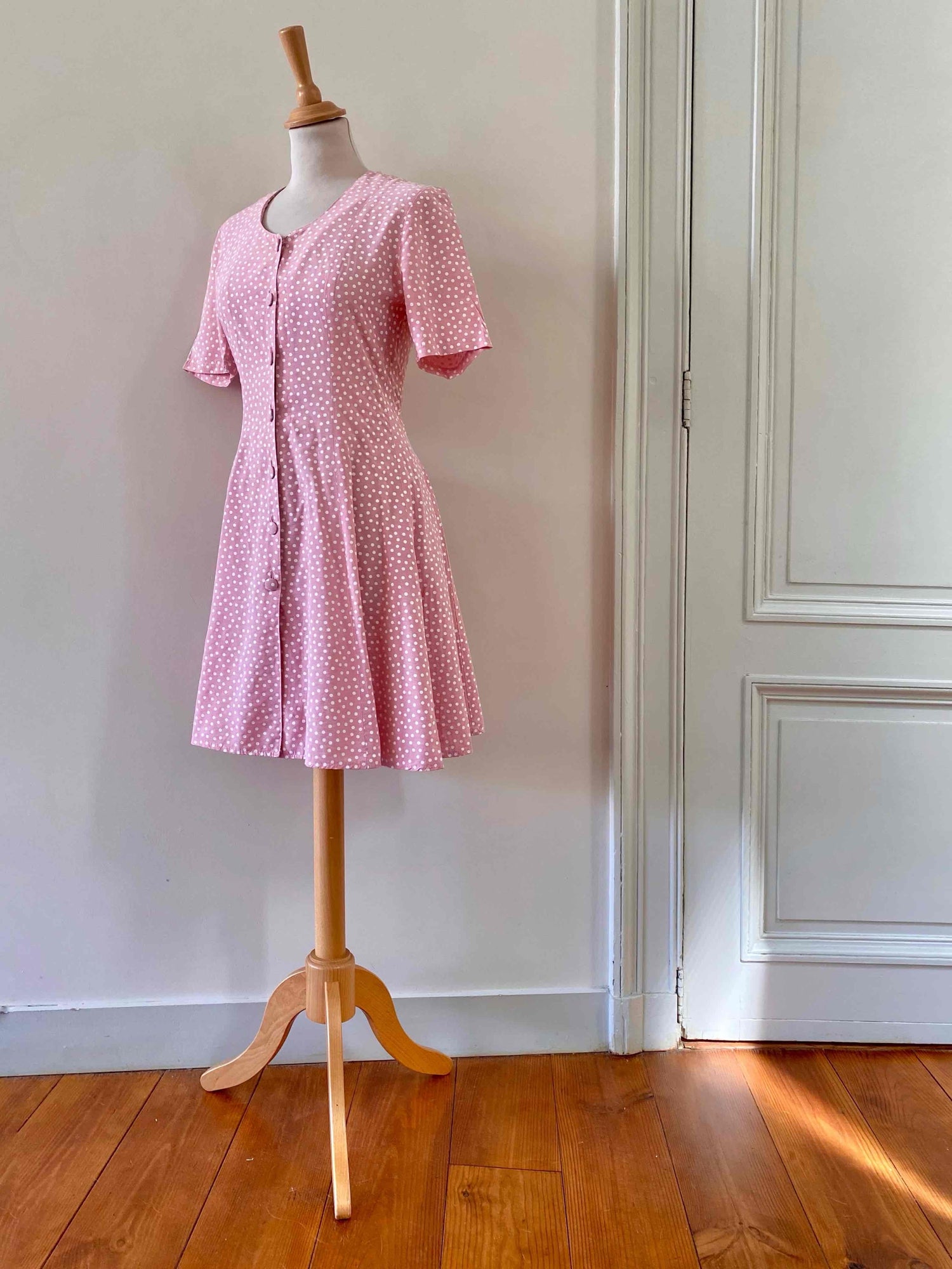 Polka dot mini dress