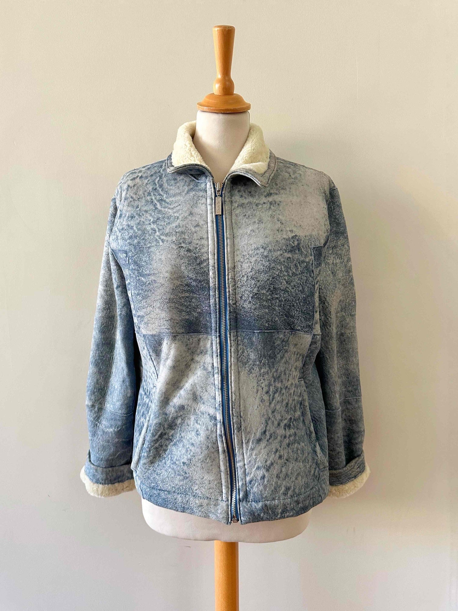 Wool-lined leather jacket