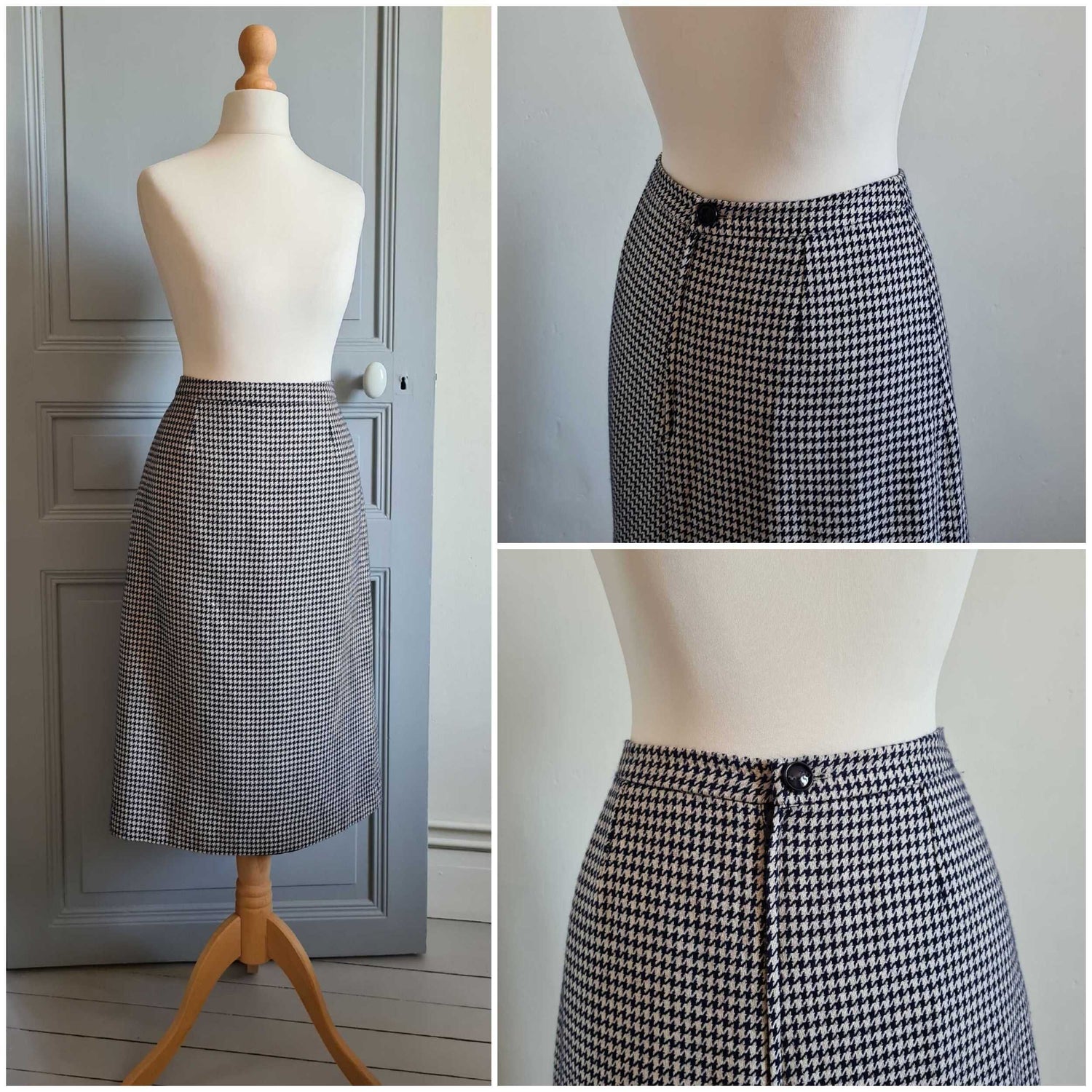 Jupe en soie et laine