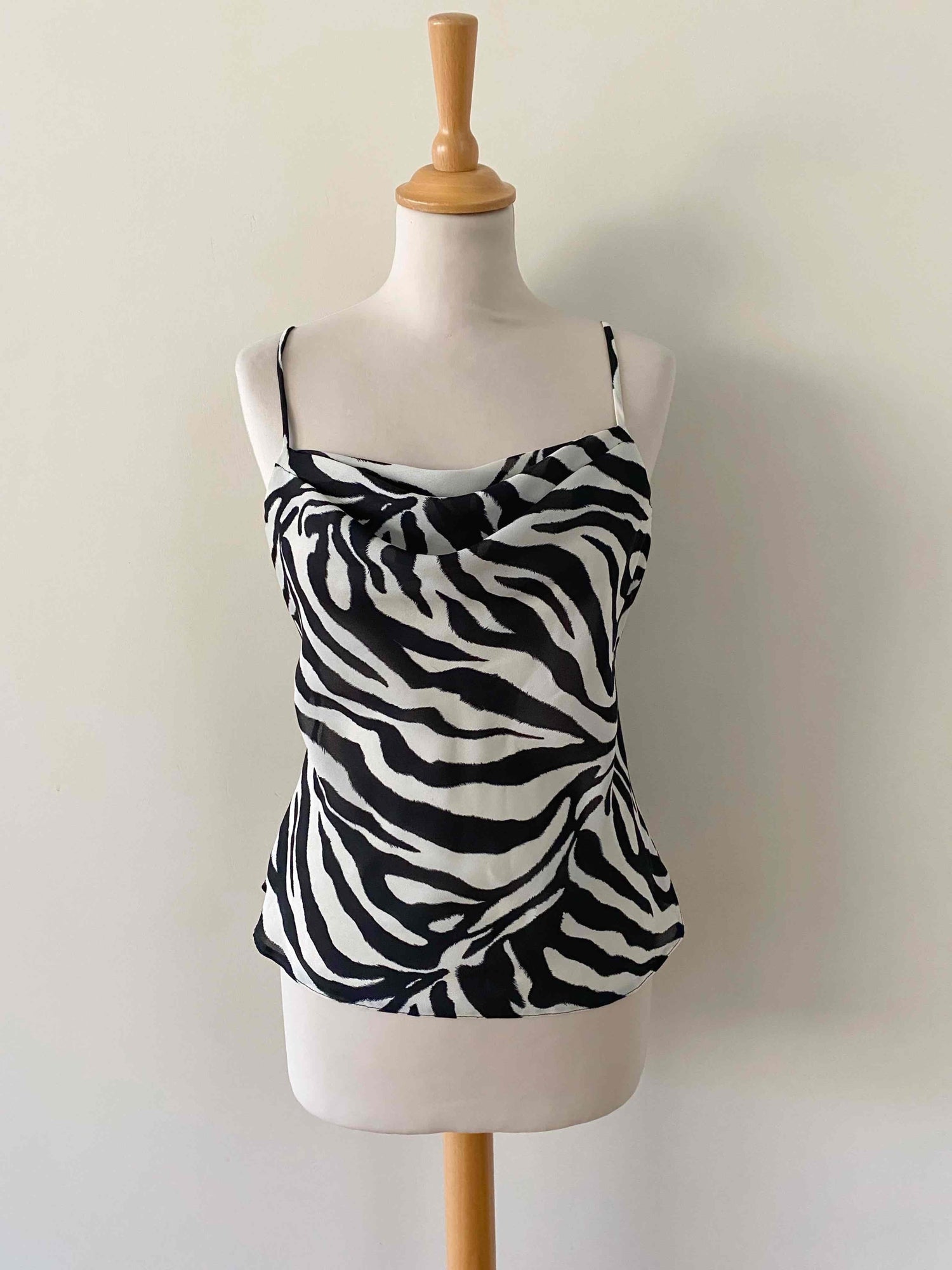 Zebra-striped tank top