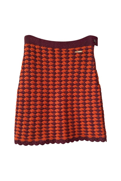 Wool mini skirt