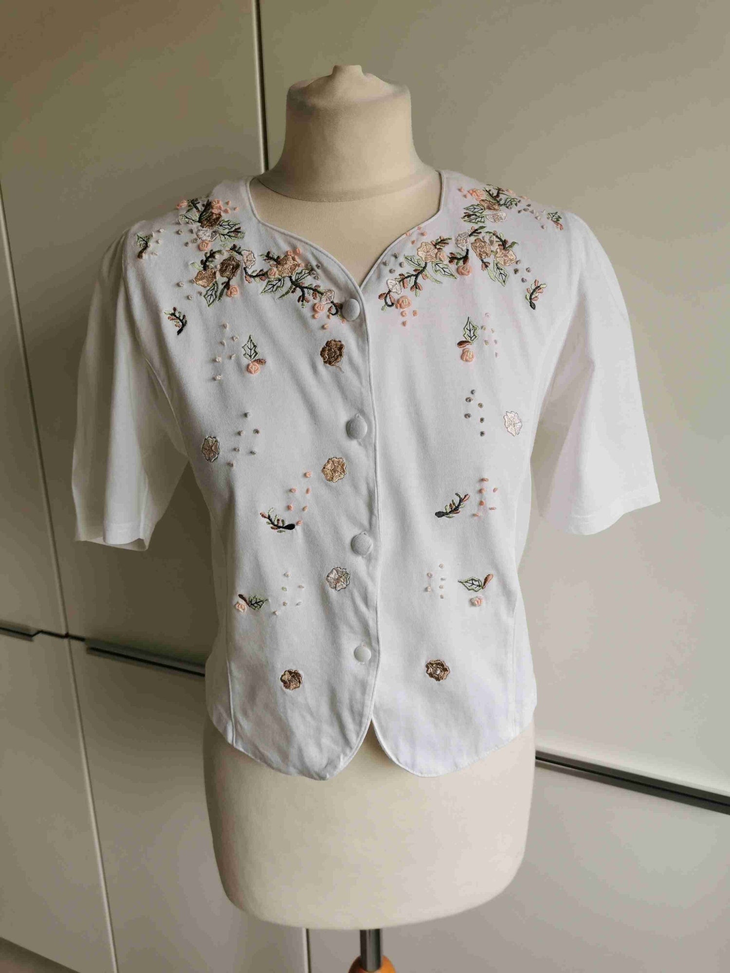 Top boutonné en coton