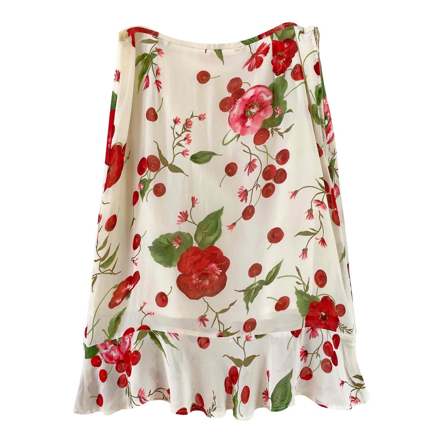 Jupe cerises et fleurs
