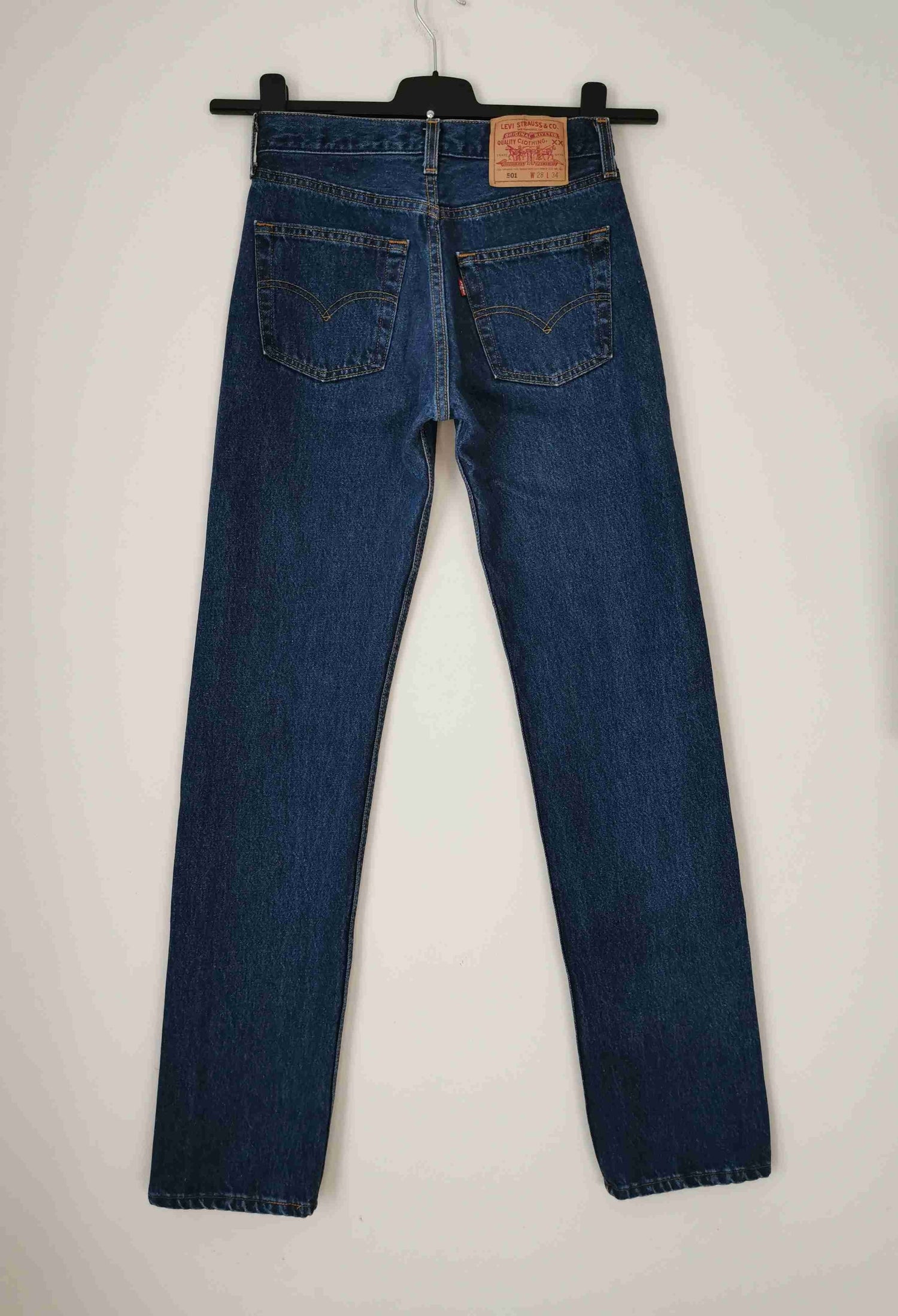 Levi's 501 jeans, waist 28, length 34.