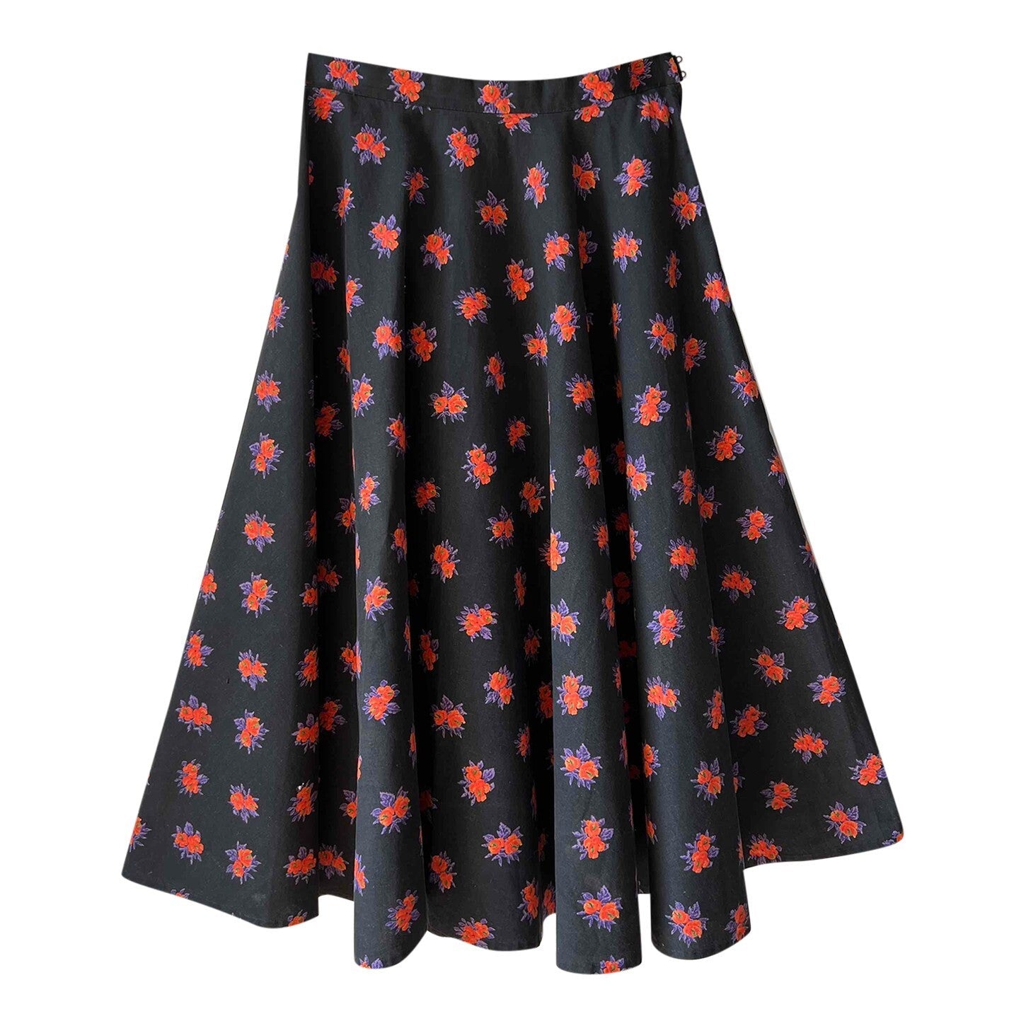 Floral midi skirt