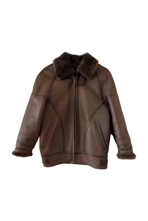 Bombardier en peau lainée