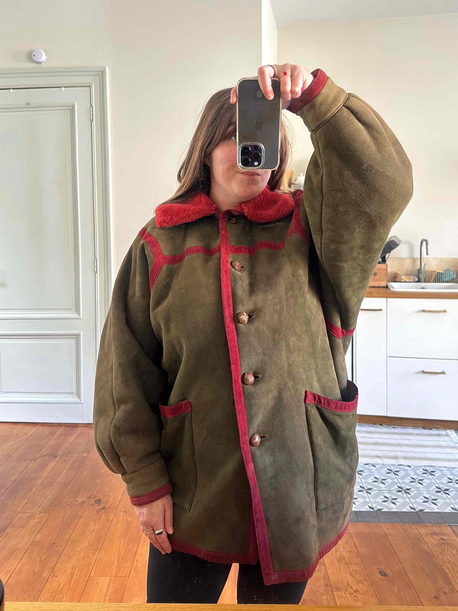 Yves Saint Laurent wool-lined leather jacket