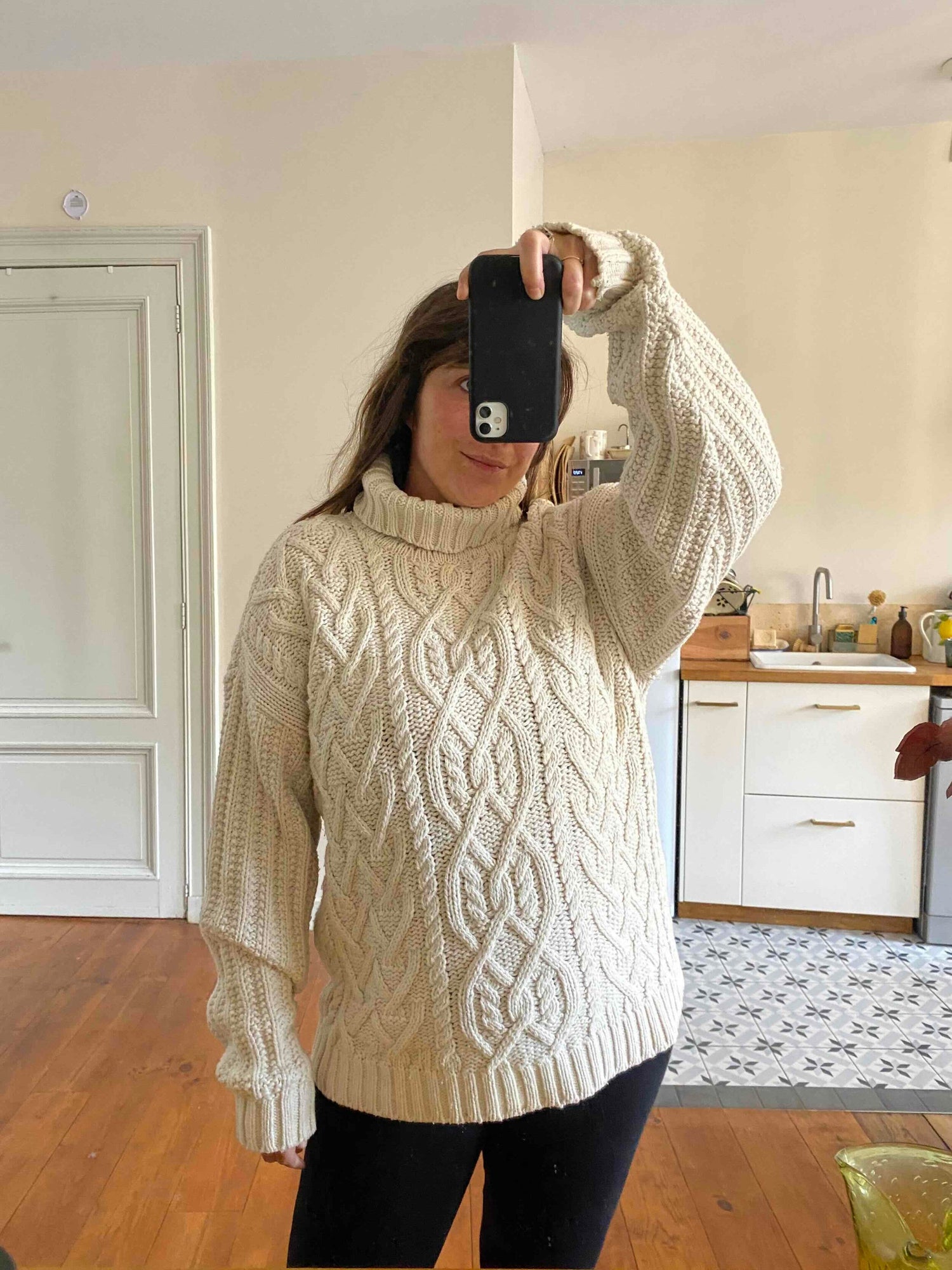 Pull Irlandais col roulé