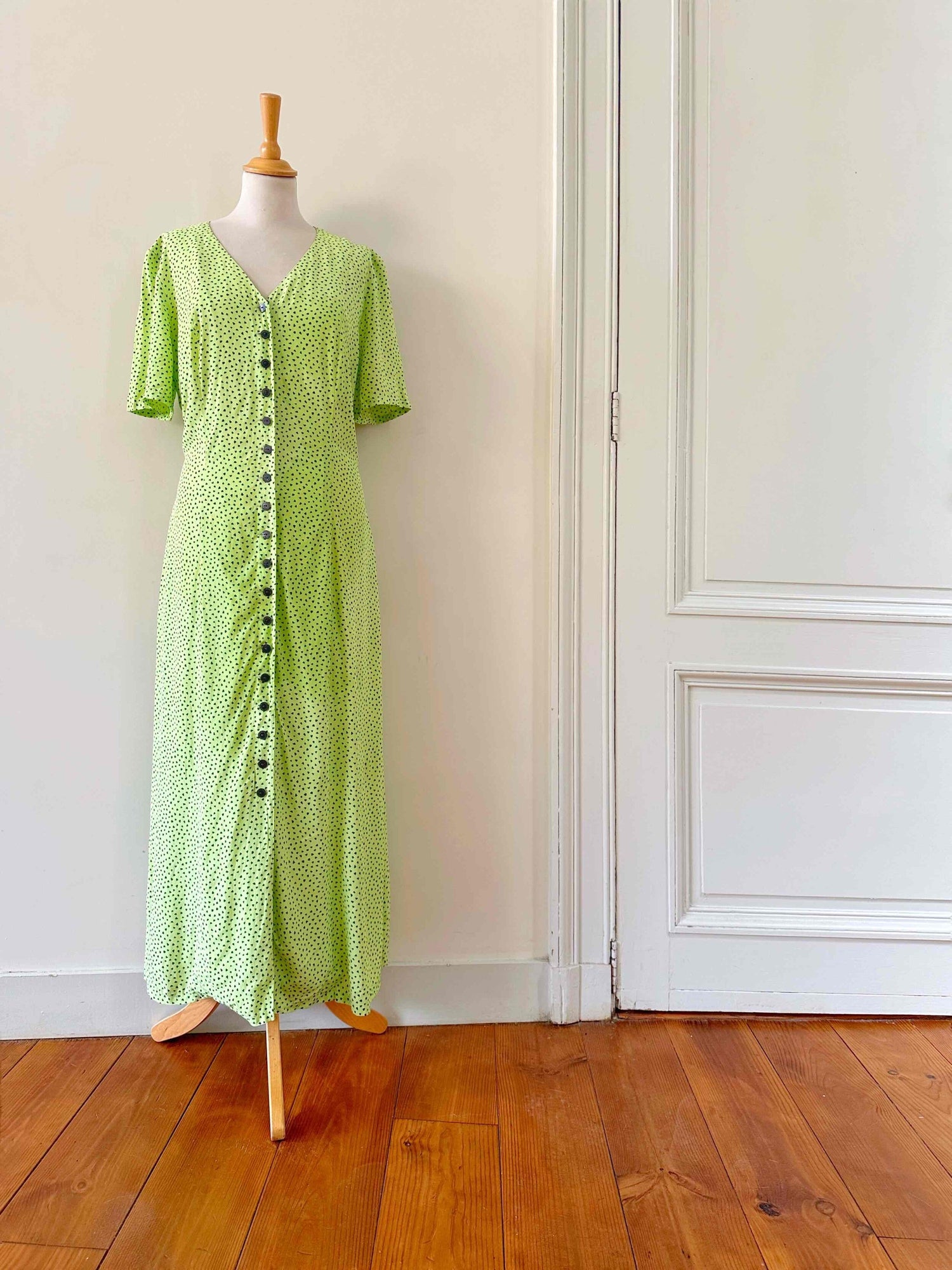 Viscose button-up dress