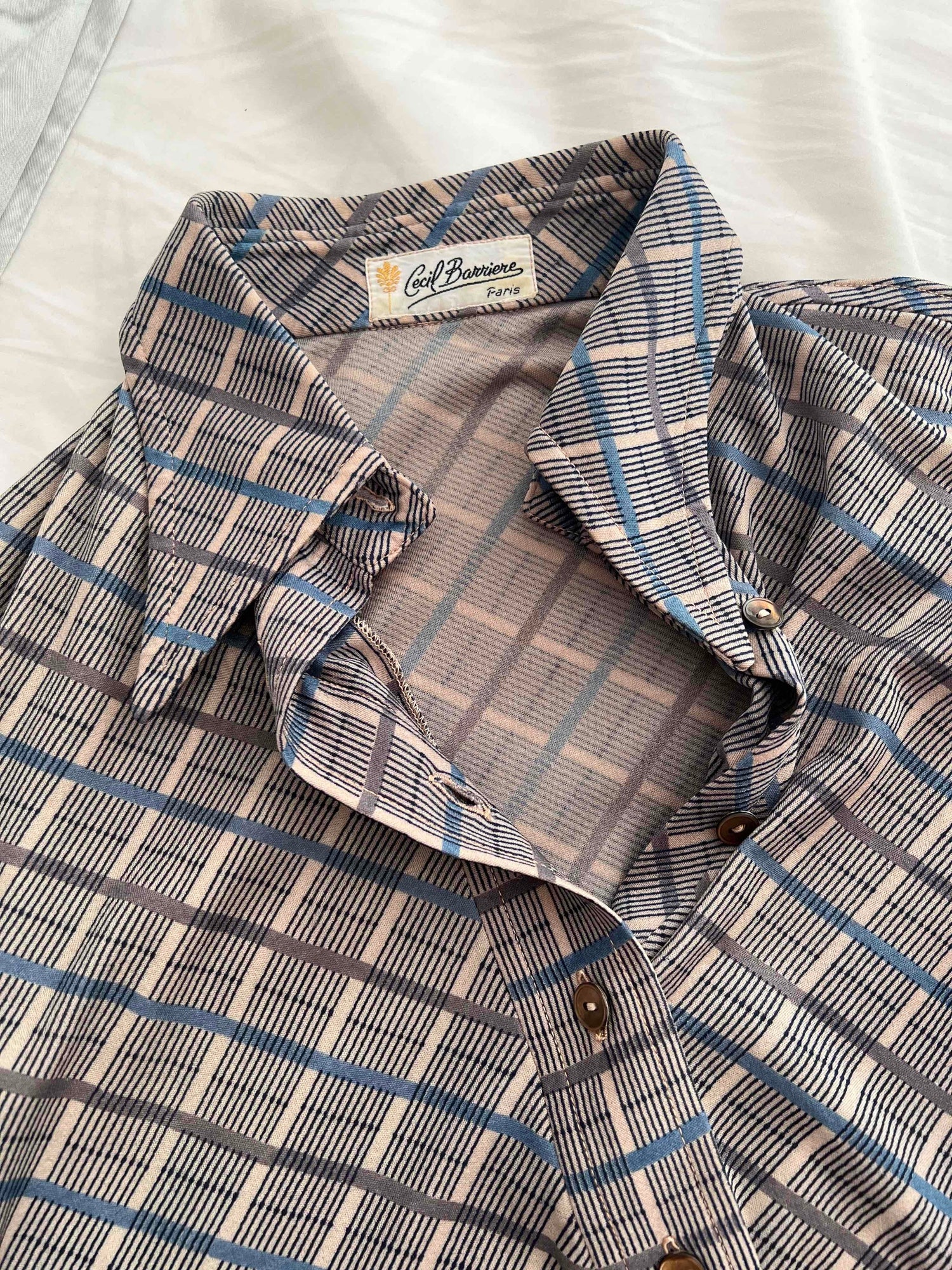 70's checkered polo shirt