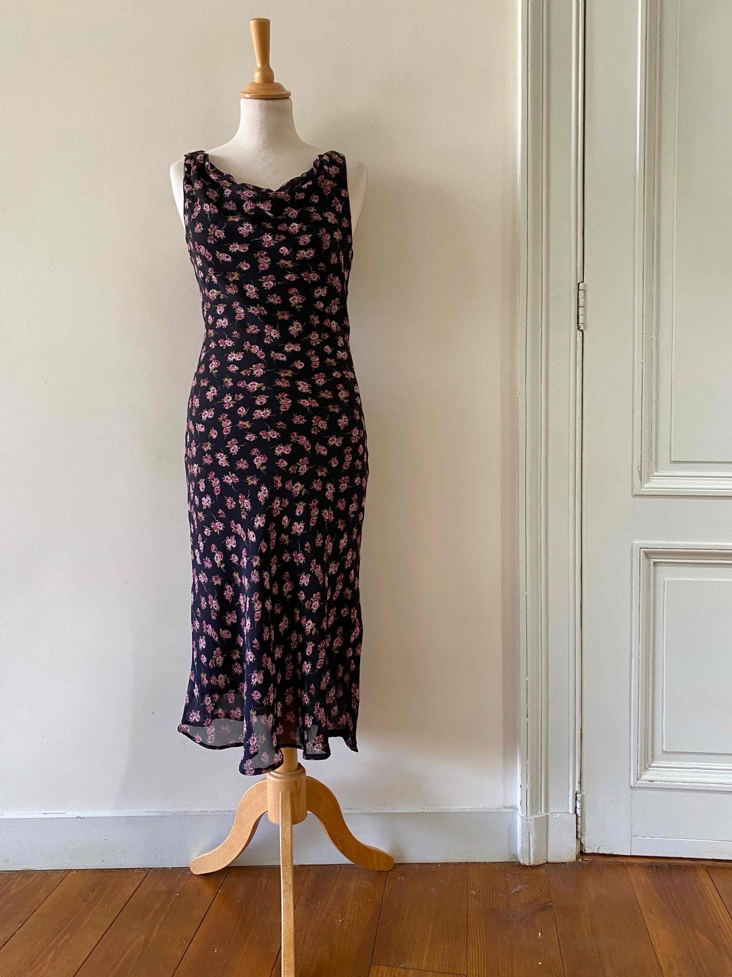 Floral print voile dress