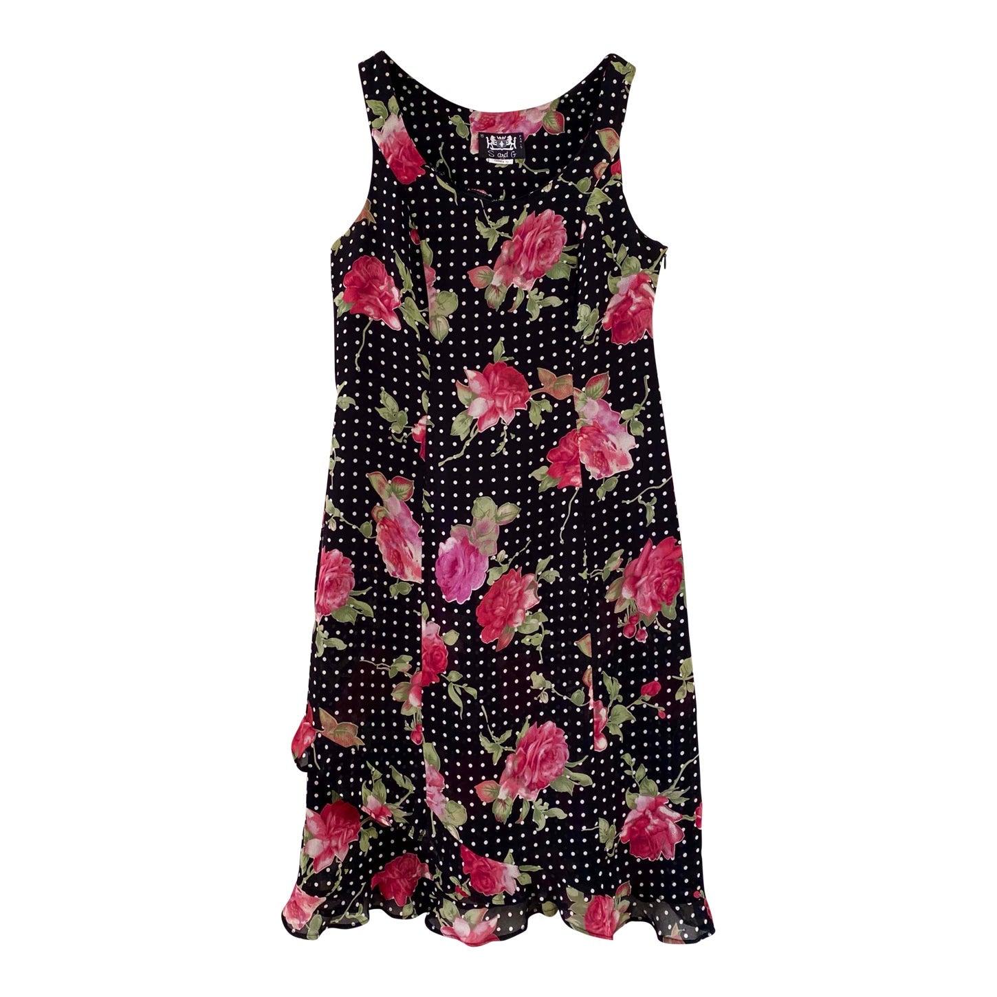 Peas and flowers dress