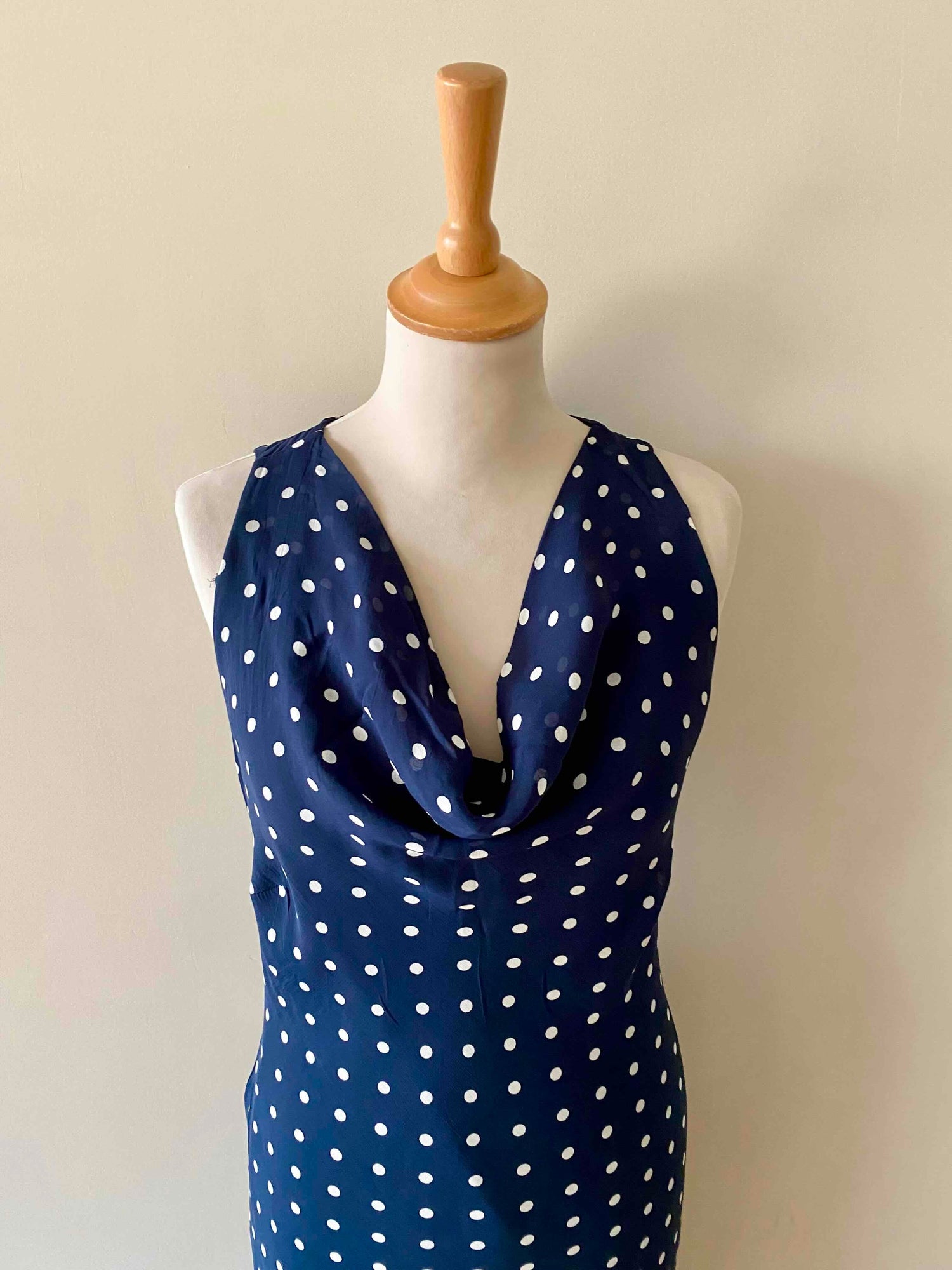 Long dress with polka dots