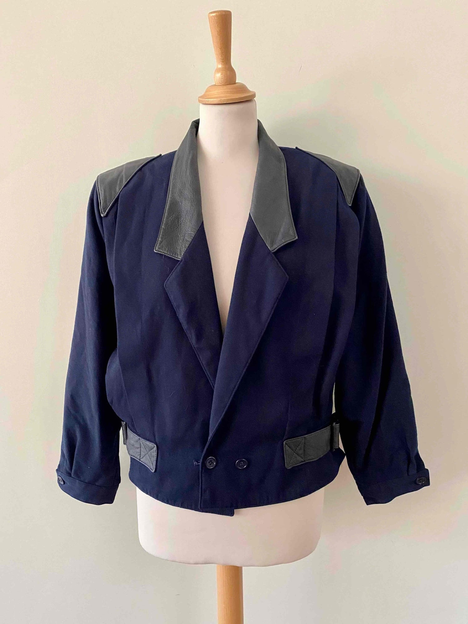 Perfecto en laine et cuir