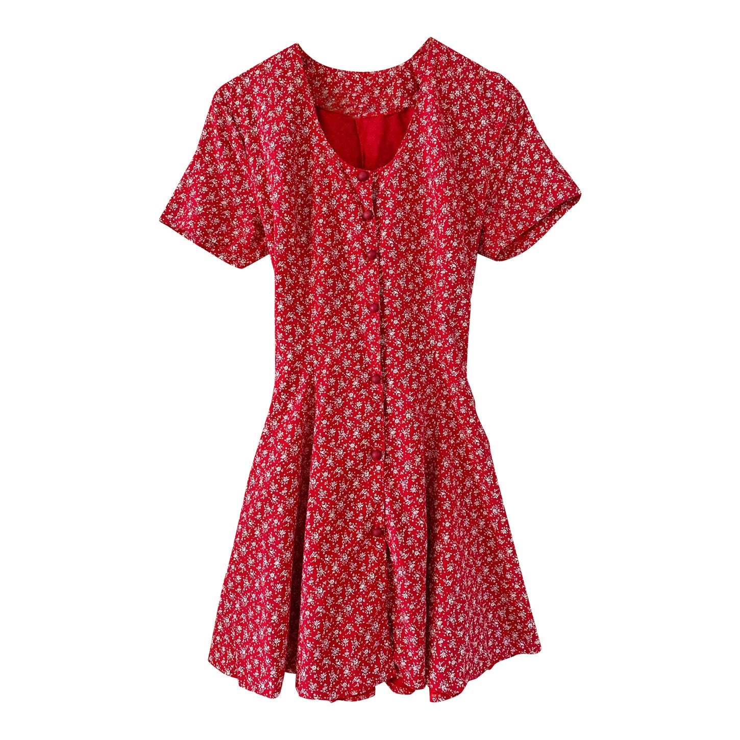 Button-up floral dress