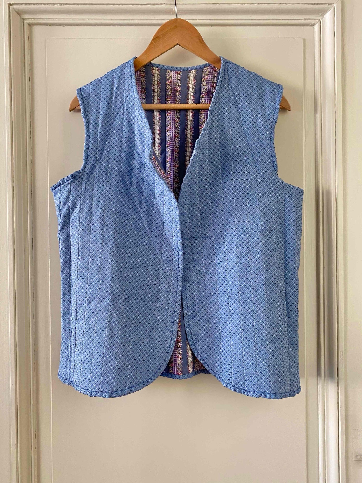 Reversible quilted vest