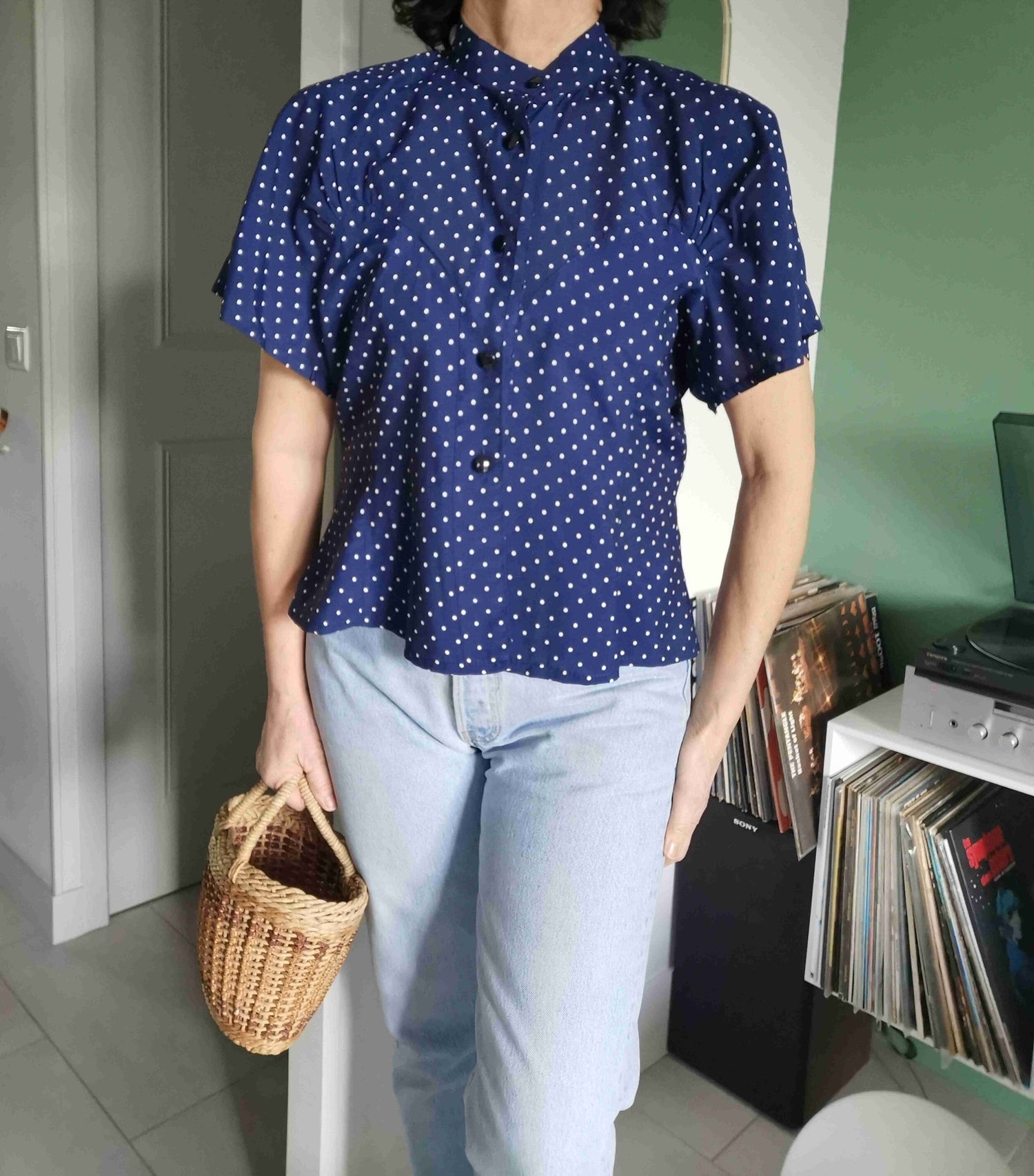 Polka dot blouse 90's