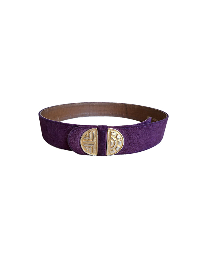 Ceinture en daim à boucle dorée