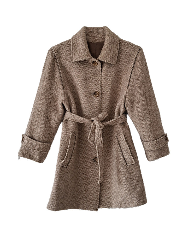Manteau en tweed de laine
