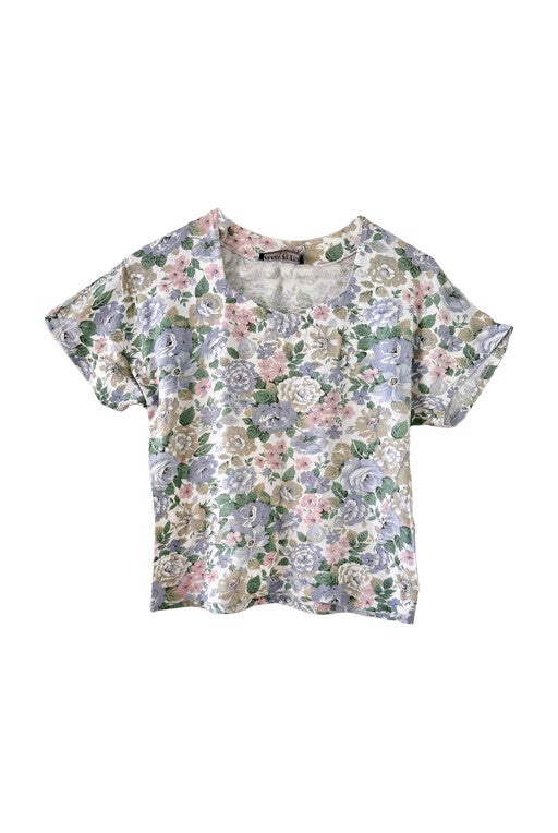 Flower-print T-shirt