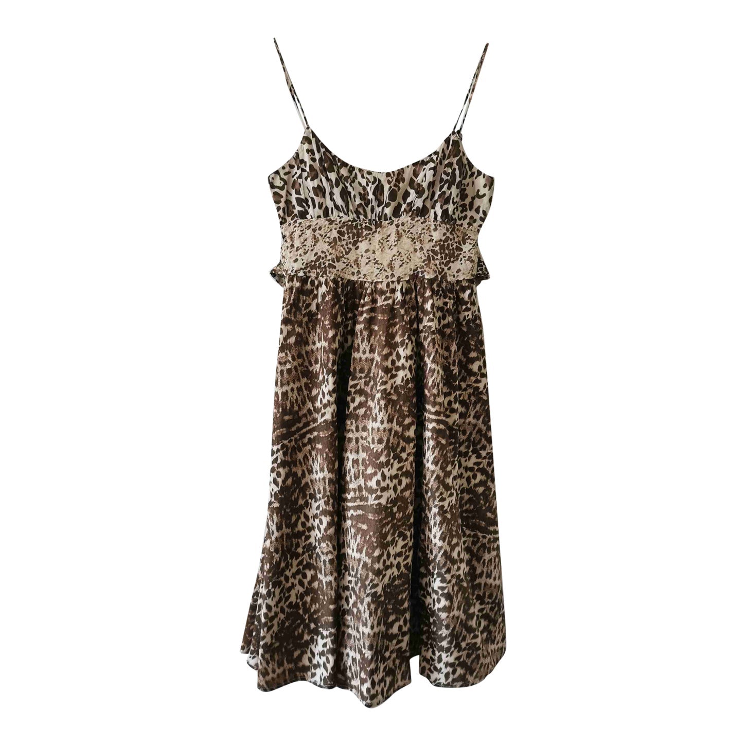 Leopard print cotton dress