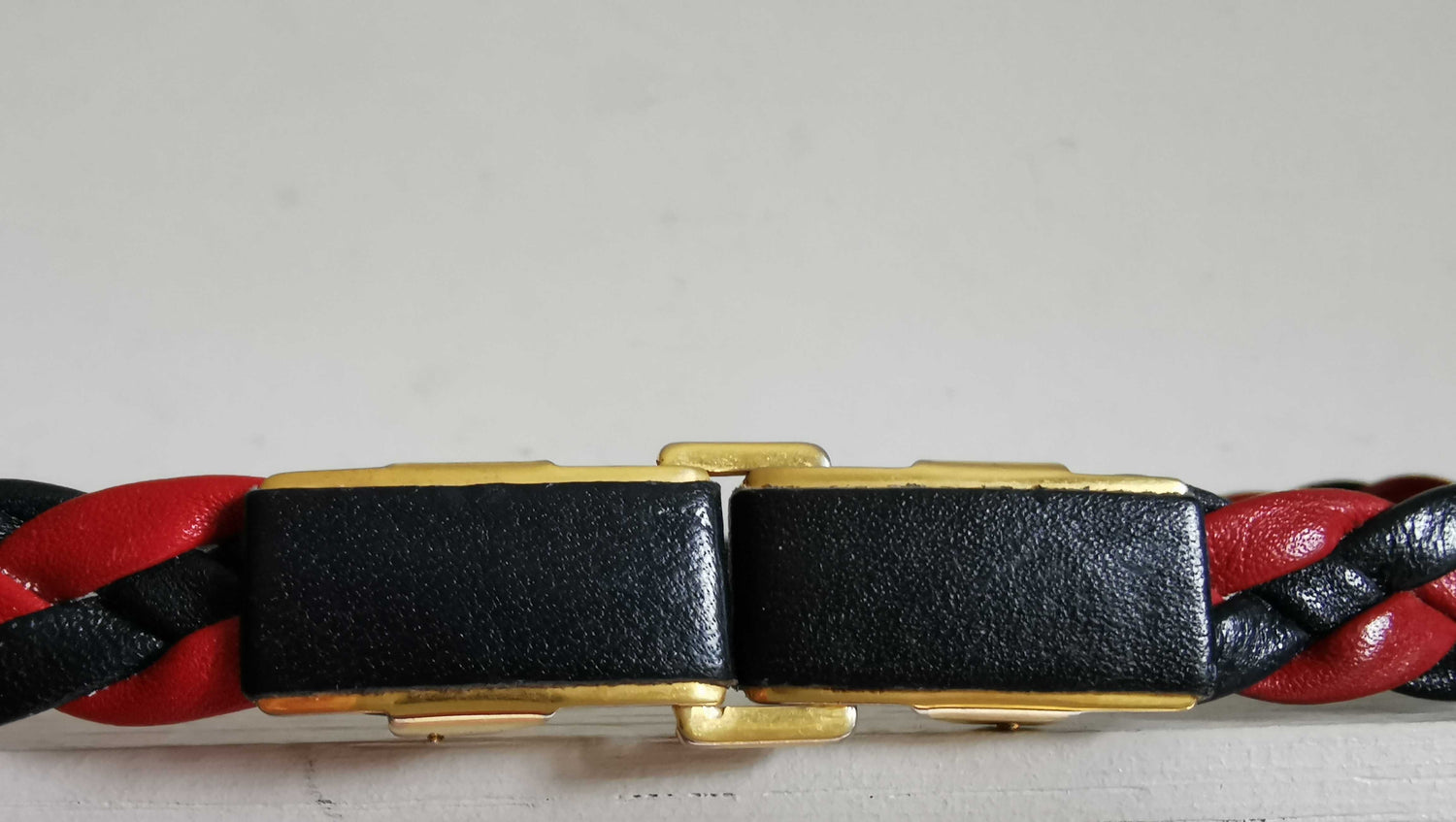 Ceinture en cuir tressé