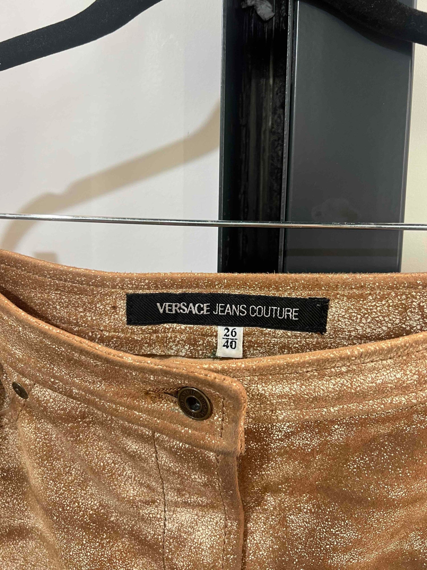 Versace leather skirt