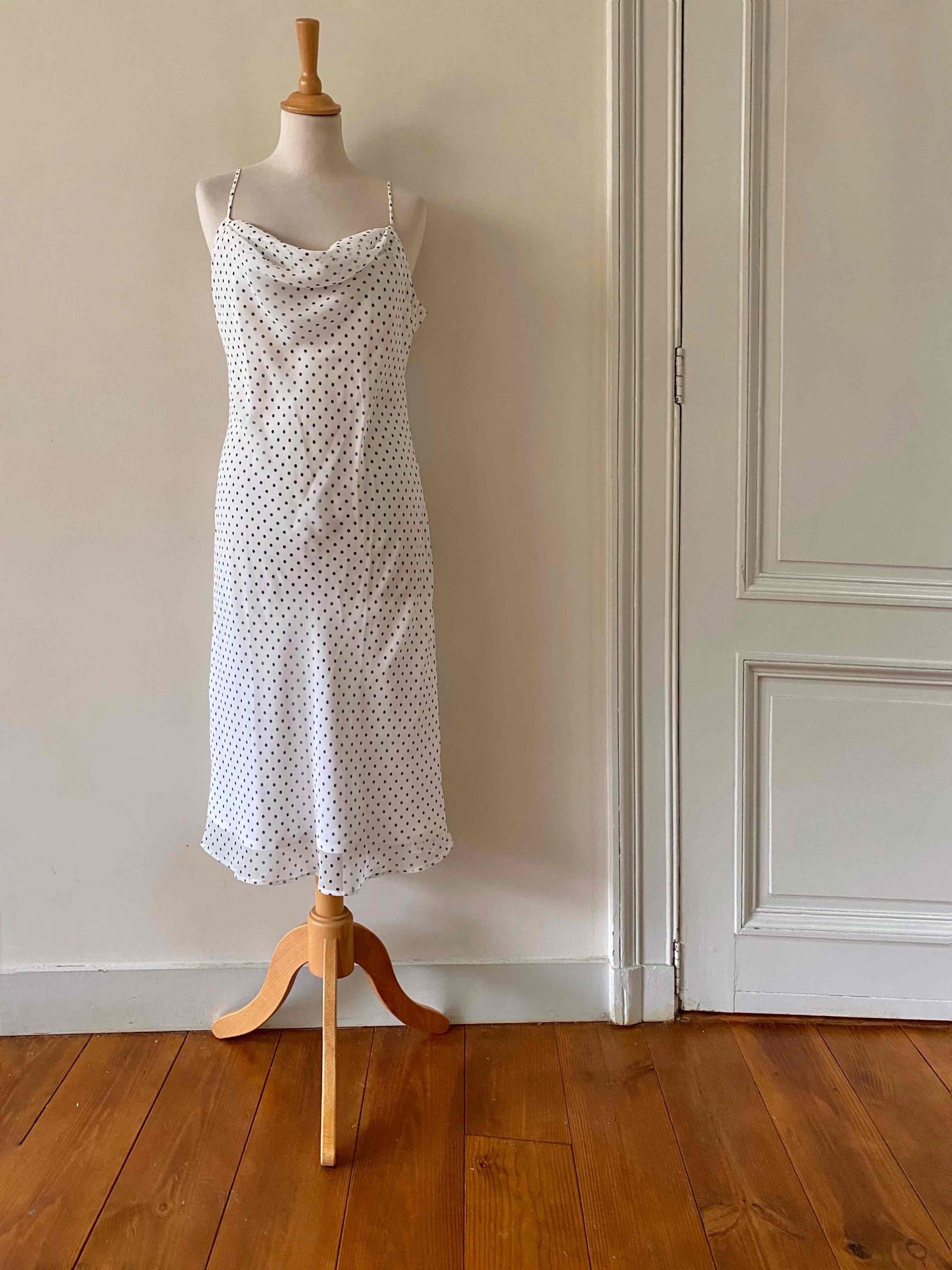 Polka dot midi dress