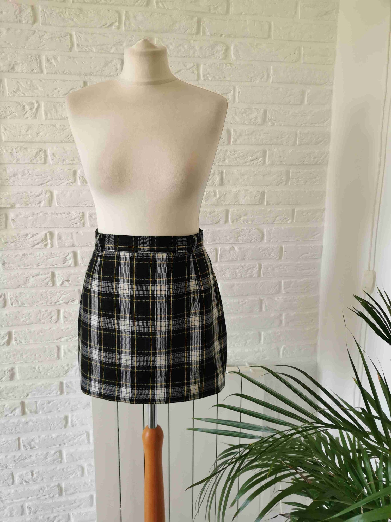 Wool mini skirt