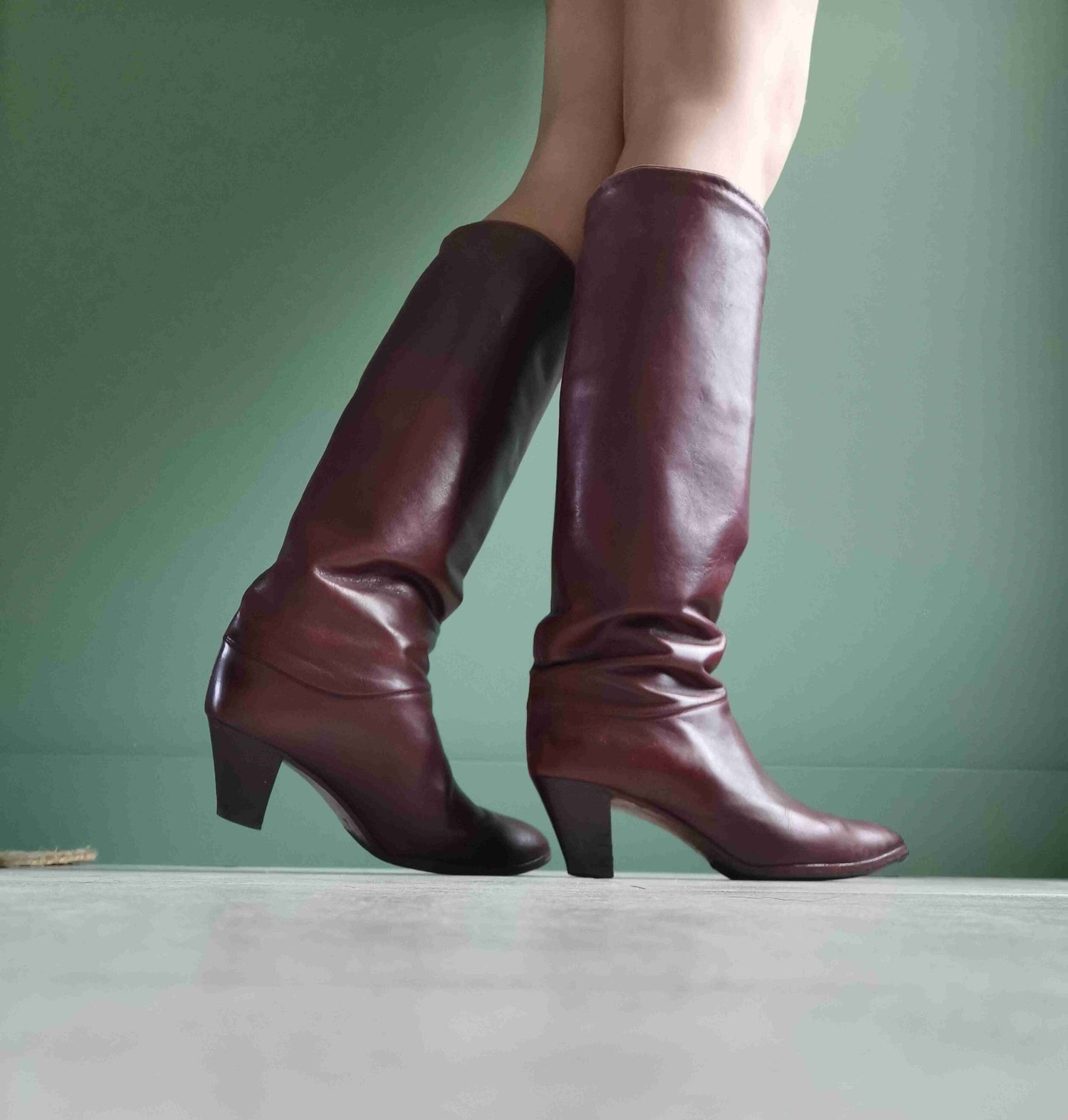Leather boots