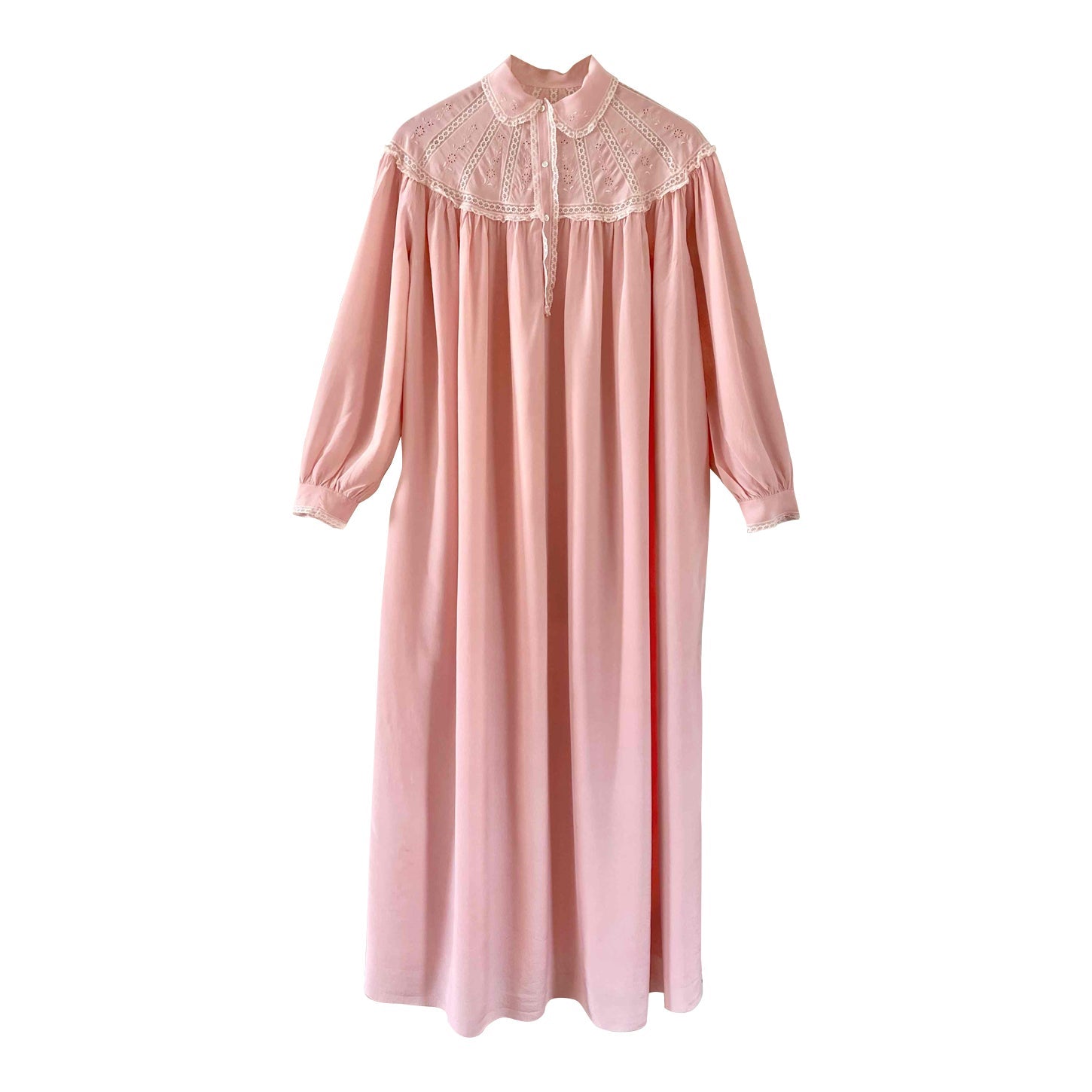 Embroidered silk nightgown