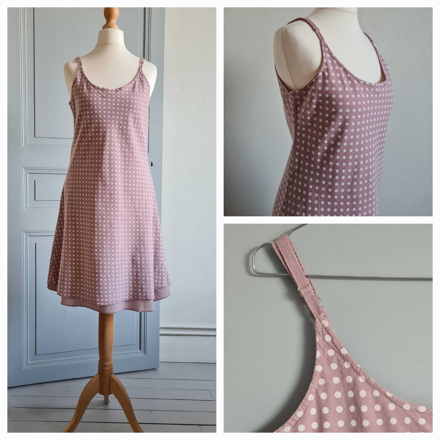 Polka dot A-line dress