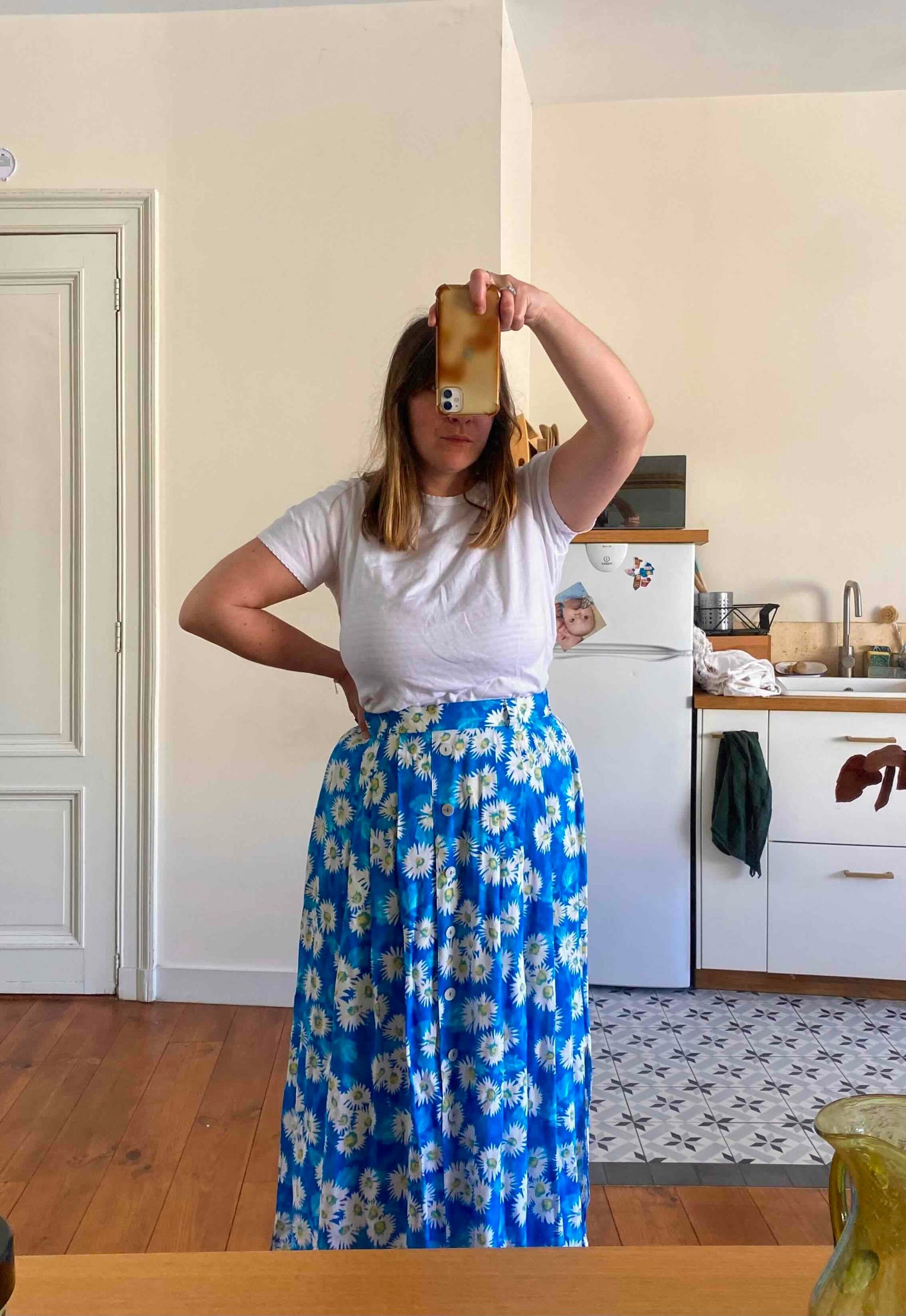 Jupe longue à fleurs