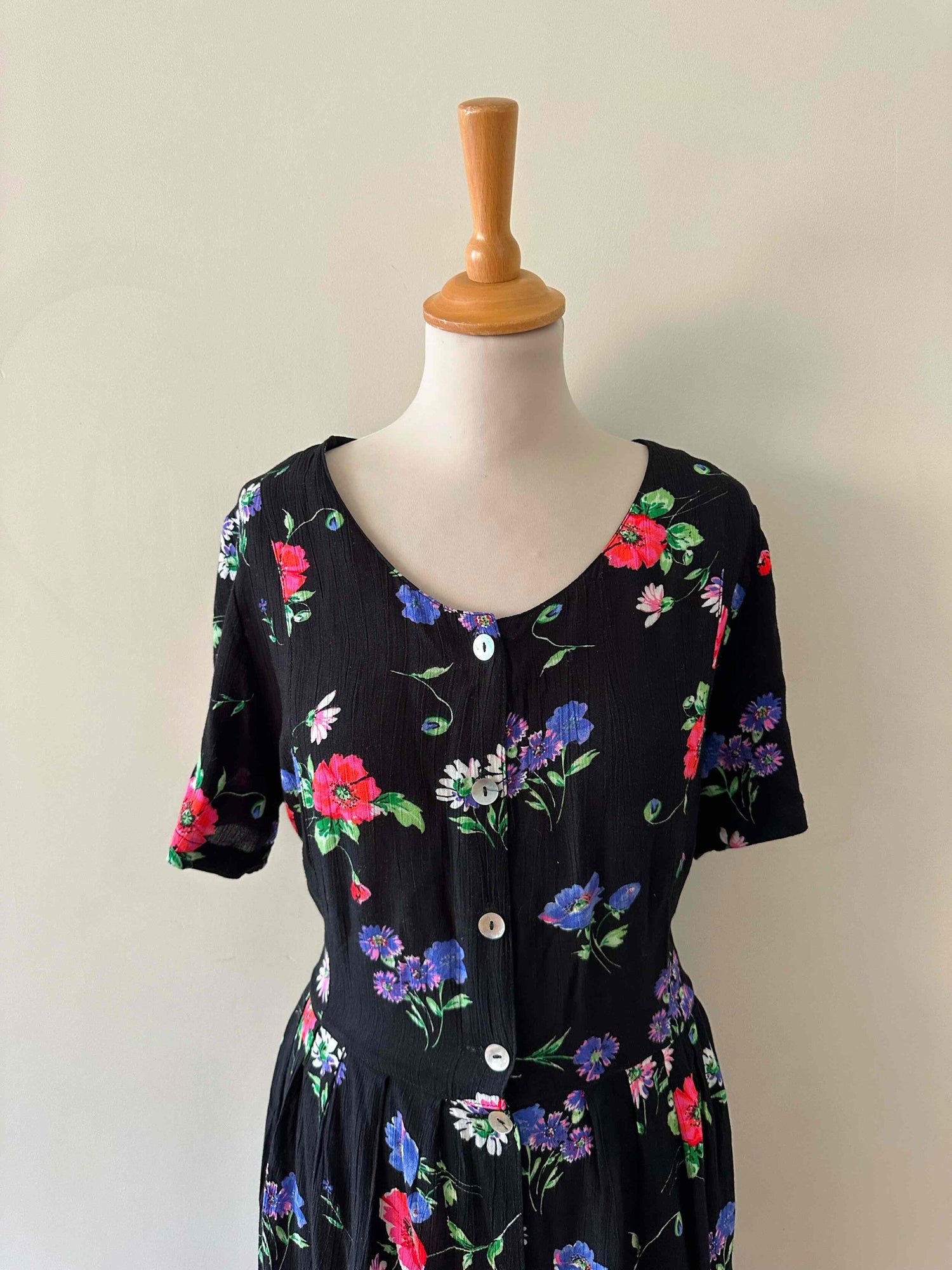 Button-up floral dress