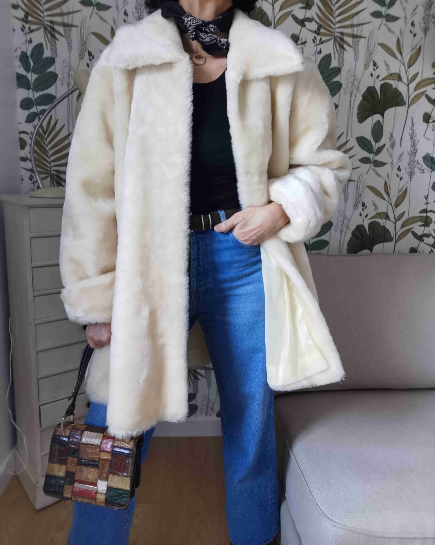 Manteau en fausse fourrure