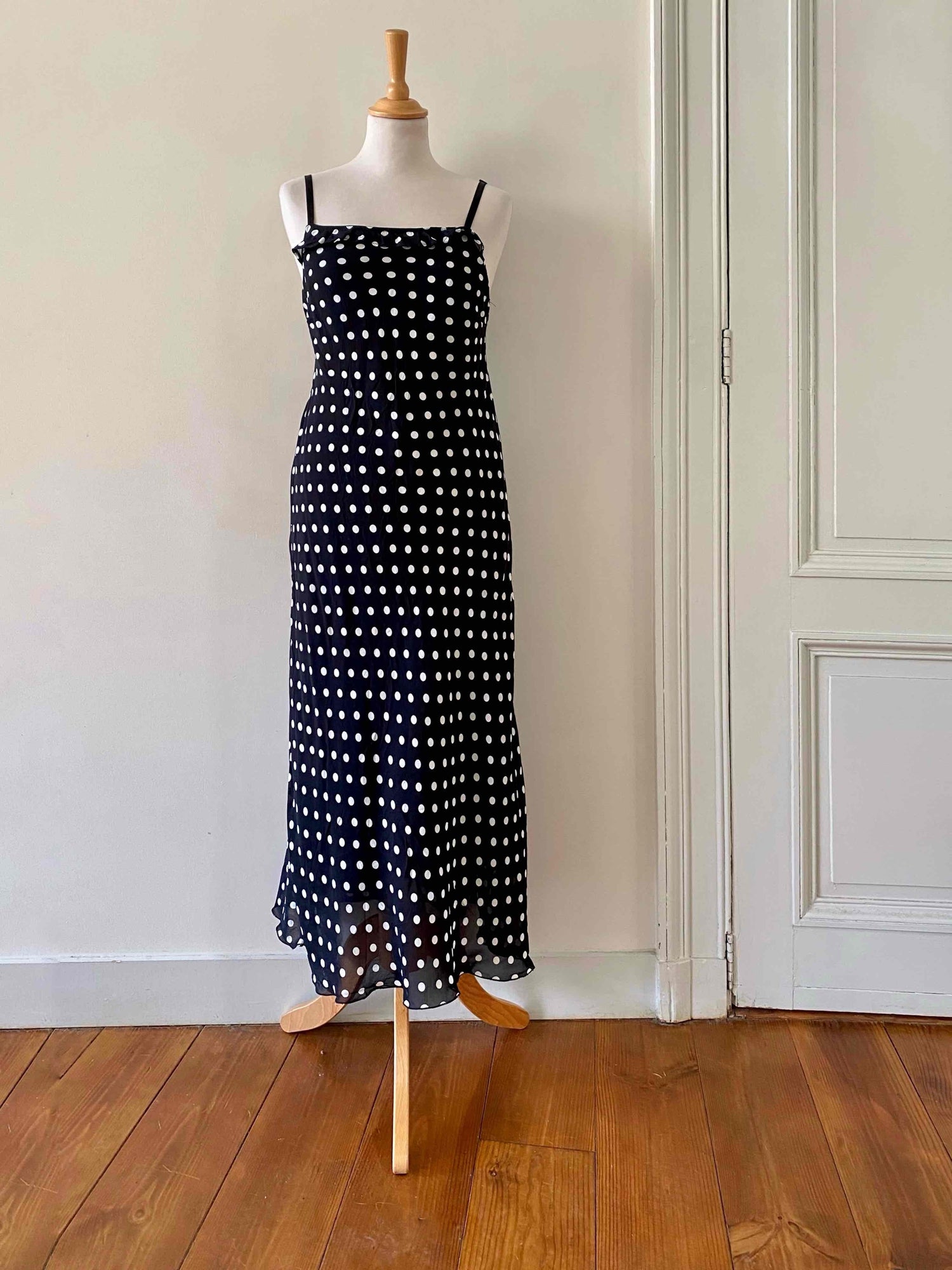 Long dress with polka dots
