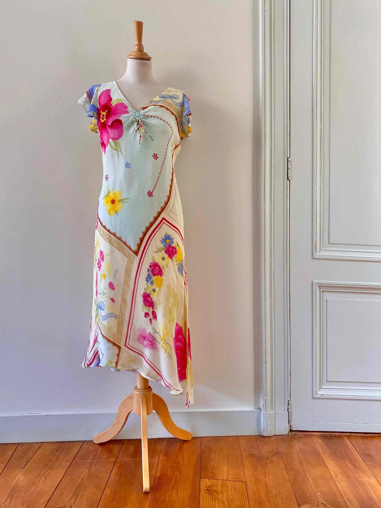 Patchwork midi dress