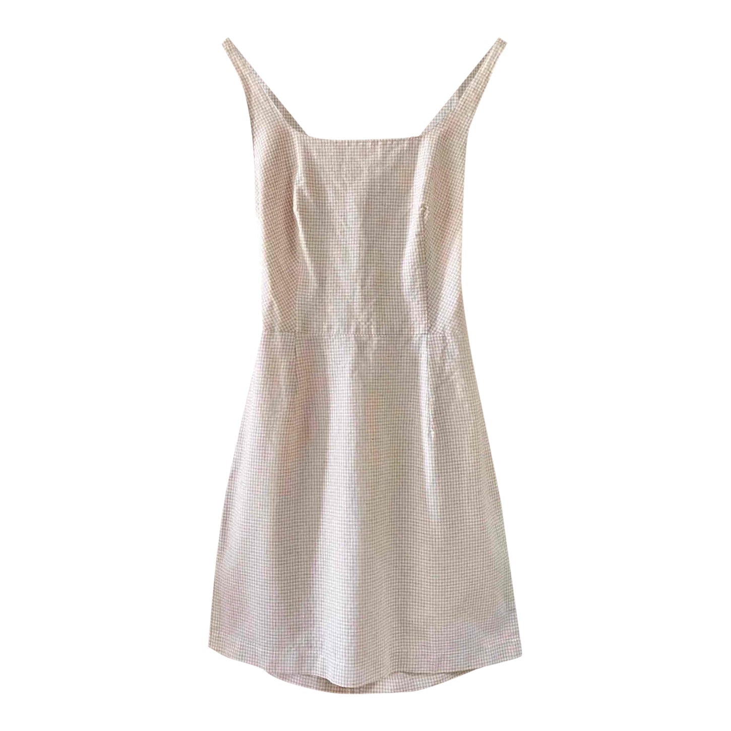 Vichy dress with open back